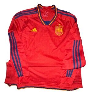 2022-23 Spain Home Shirt Long Sleeve - Size XL